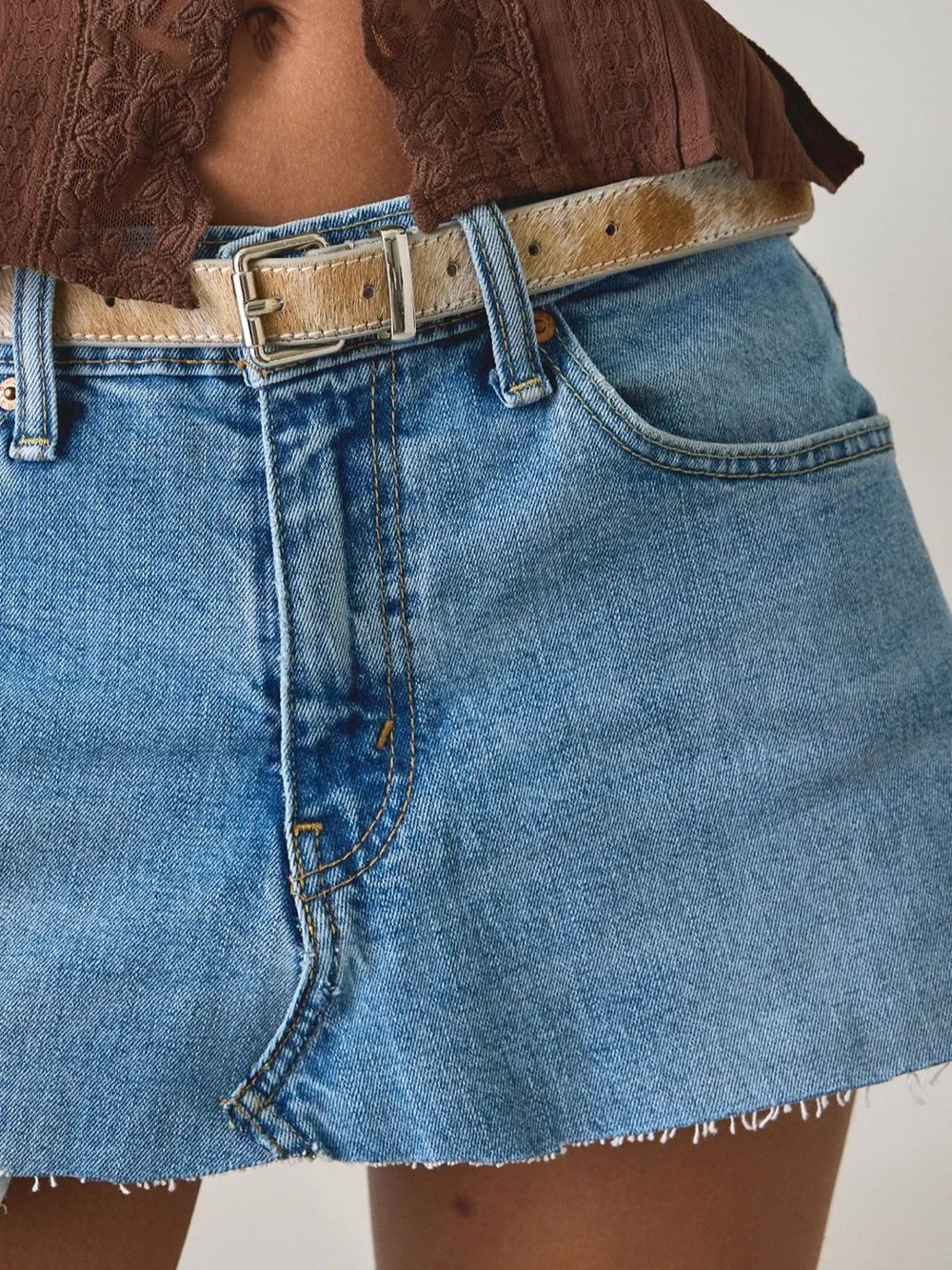 NWT Urban Outfitters Classic Skinny Animal Print Belt